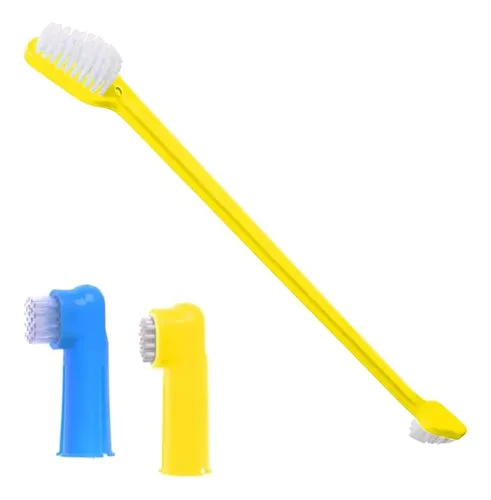 Kit de Cepillos Dentales para Perros y Gatos 3 Piezas
